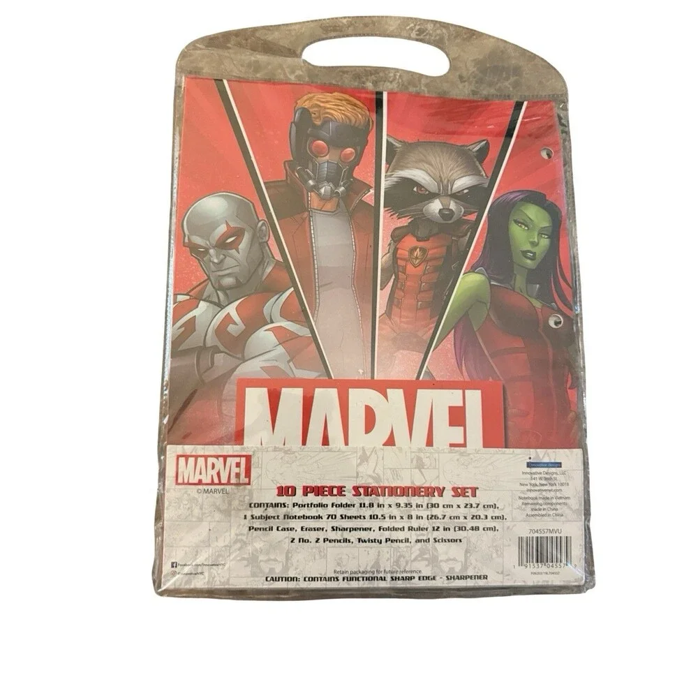 Marvel Avengers Guardians 10 Piece Stationery School Supply Set NEW